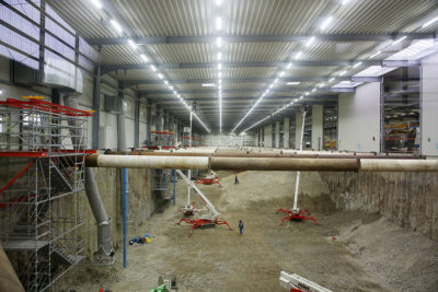 Die gründliche Reinigung von Baufeld Süd und Baufeld Mitte konnte vergangene Woche abgeschlossen werden. Quelle: Pressefoto Roche.